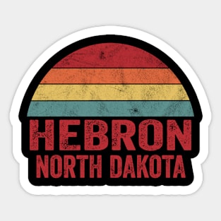 Vintage Hebron North Dakota Sticker